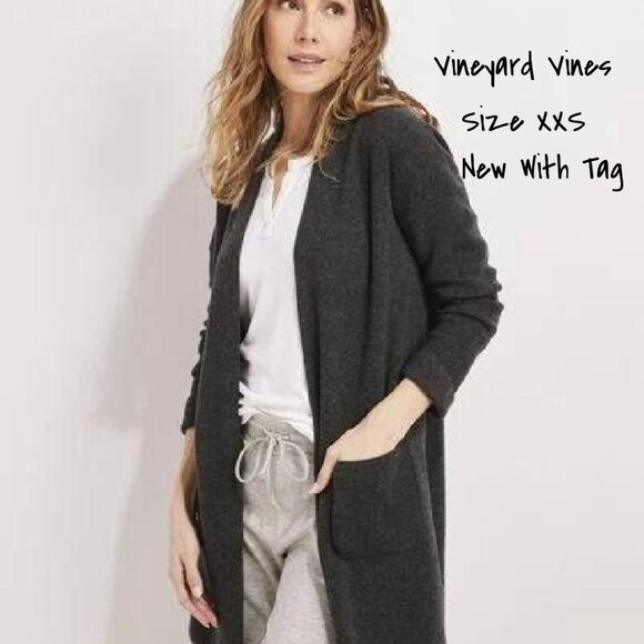 Vineyard Vines Women's XXS Cashmere Open Front Sweater Cardigan - New with Tag - Picture 1 of 4